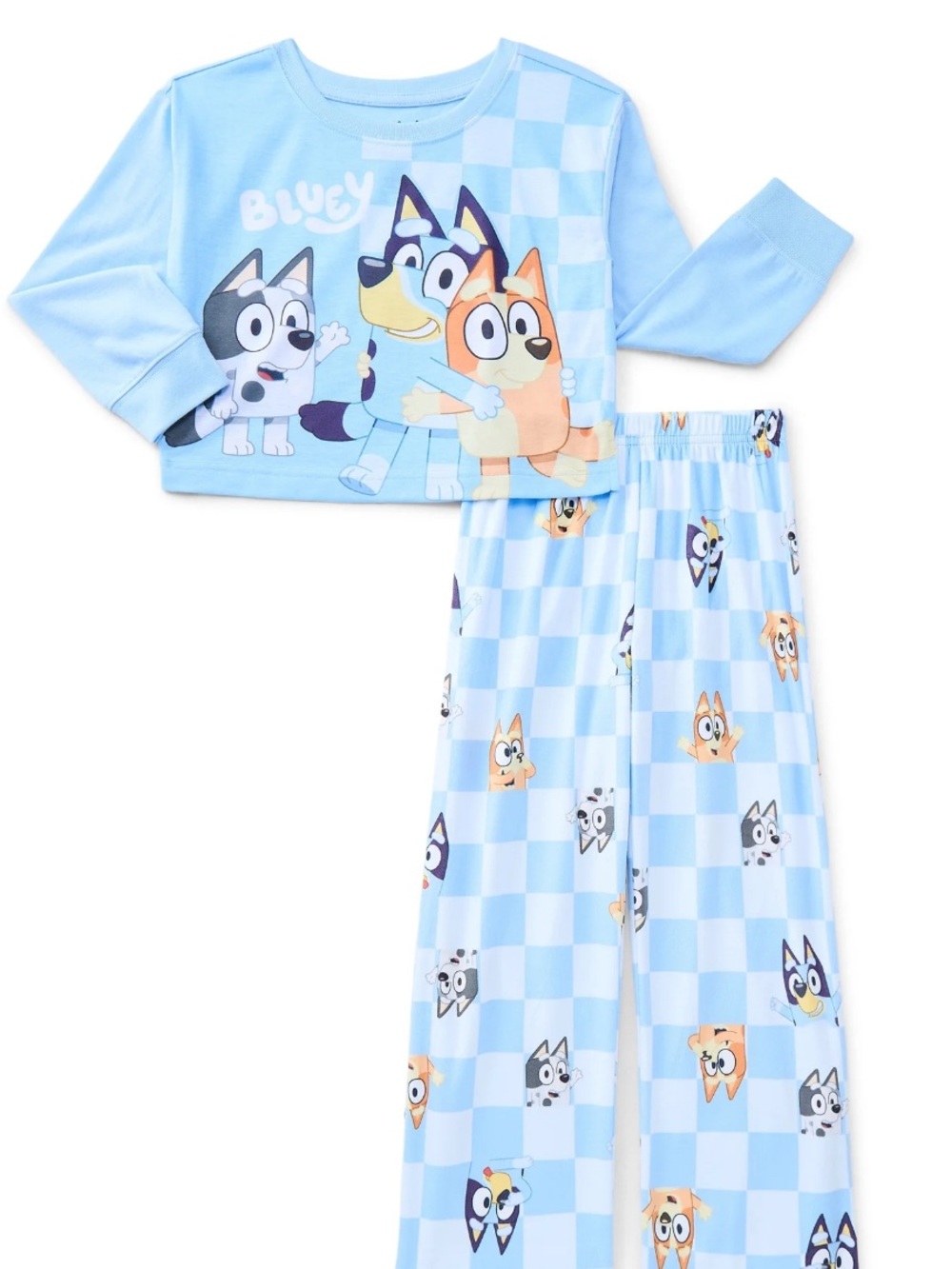 Blue Cartoon Character Kids Pajama Set - Bluey Design
